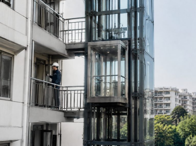 汕尾旧楼加建观光电梯